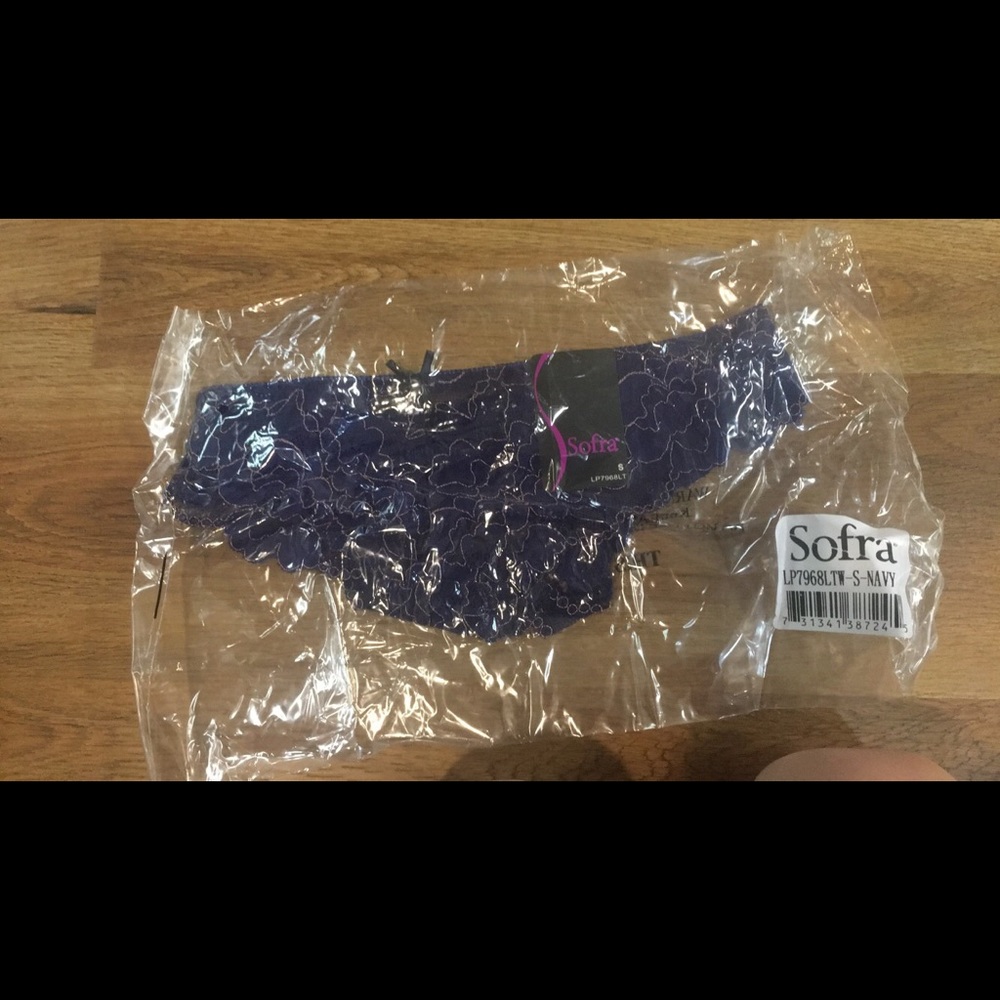 Sexy Dark blue lace thong NWT size small